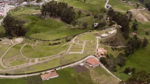 Ruines archéologiques Ingapirca en Équateur, vue aérienne — Video