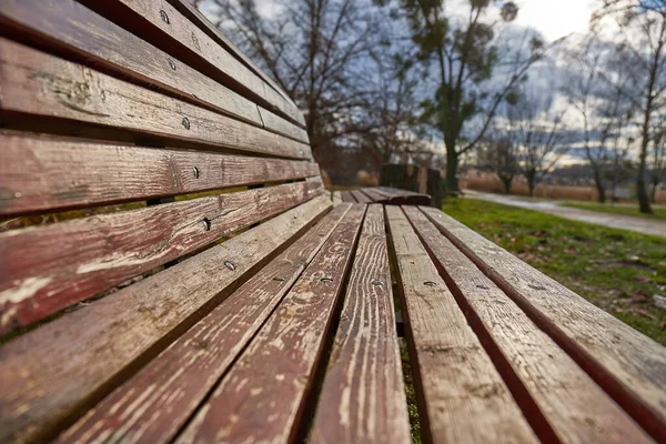 PArk bench close up — Stock Photo, Image