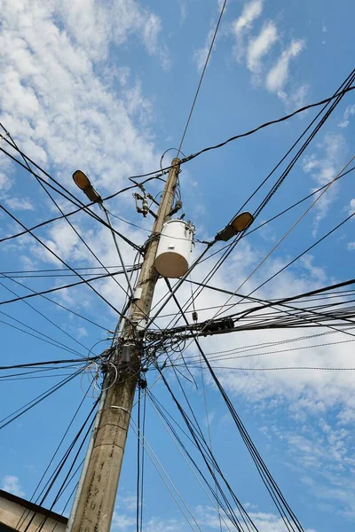 Elektrik hattı mesaj — Stok fotoğraf