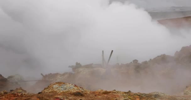 Геотермальна активність в Ісландії — стокове відео