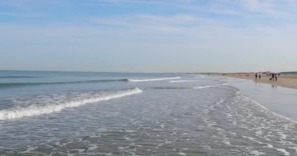 Αμμώδης παραλία στην Ολλανδία — Αρχείο Βίντεο