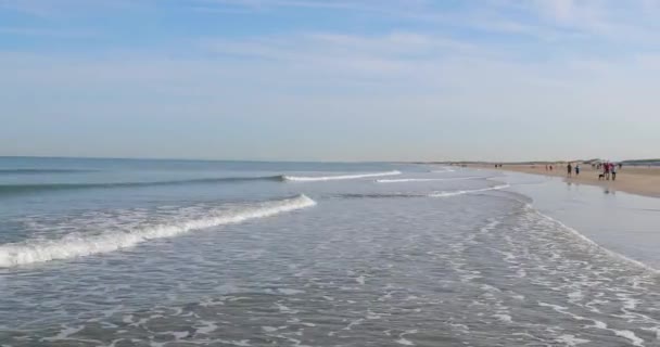 Praia de areia nos Países Baixos — Vídeo de Stock