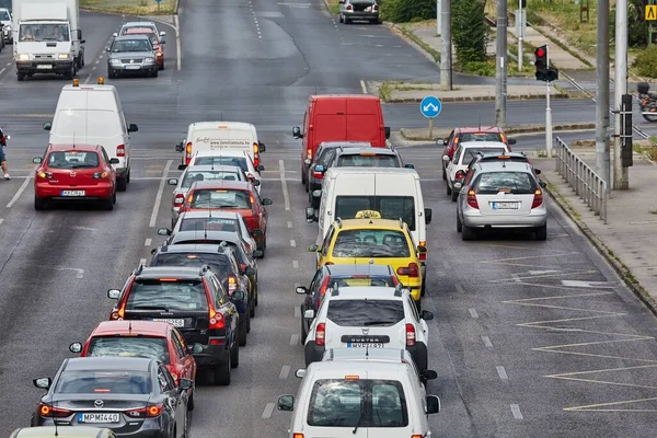 Κυκλοφορία στον αστικό πύργο — Φωτογραφία Αρχείου