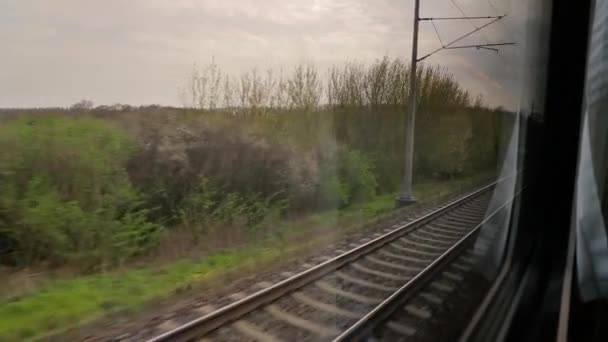 Tren yolu rayları — Stok video