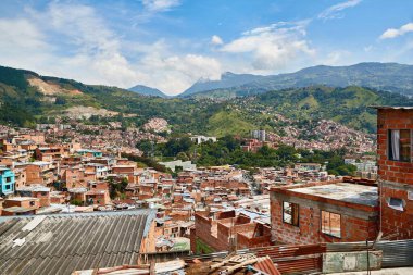 Medellin içinde Comuna 13 görünümü