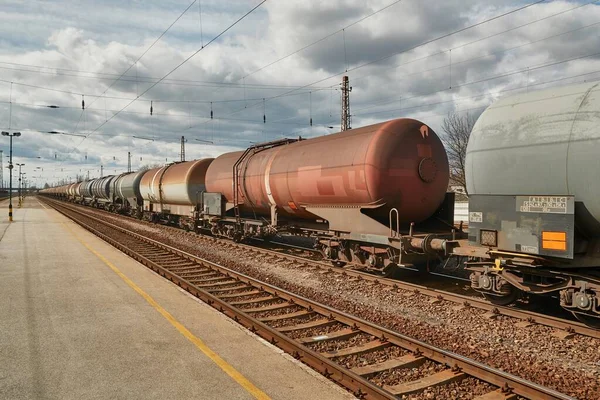 Carro merci del treno — Foto Stock