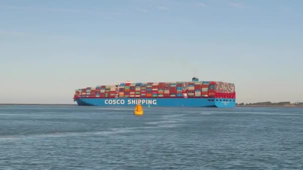 Huge Container Ship — Stock Video