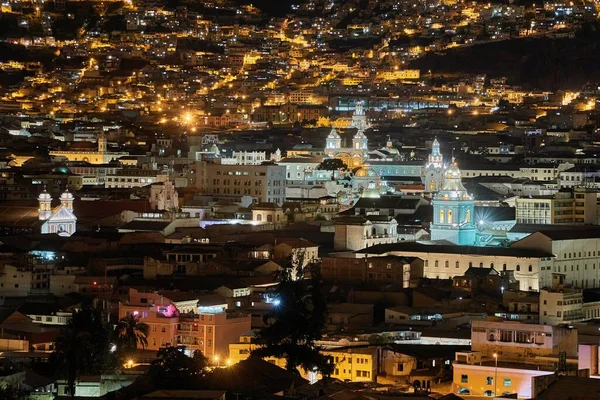 Quito Ecuador Nachtsicht — Stockfoto