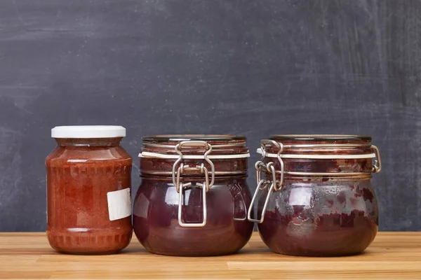 Jars of Jam — Stock Image Jars of Jam Royalty Free Stock Photos