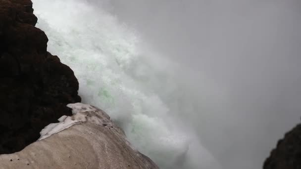 Vattenfall på Island — Stockvideo