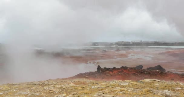 Geothermische Aktivitäten in Island — Stockvideo