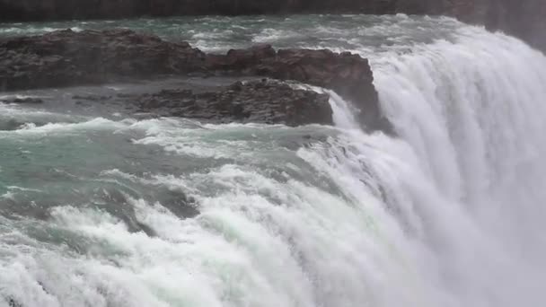 Vodopád na Islandu — Stock video