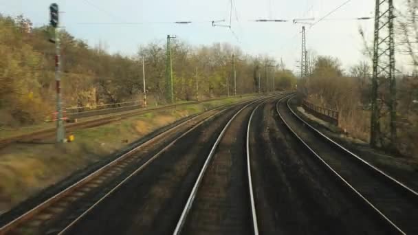 Vasúti visszapillantás — Stock videók