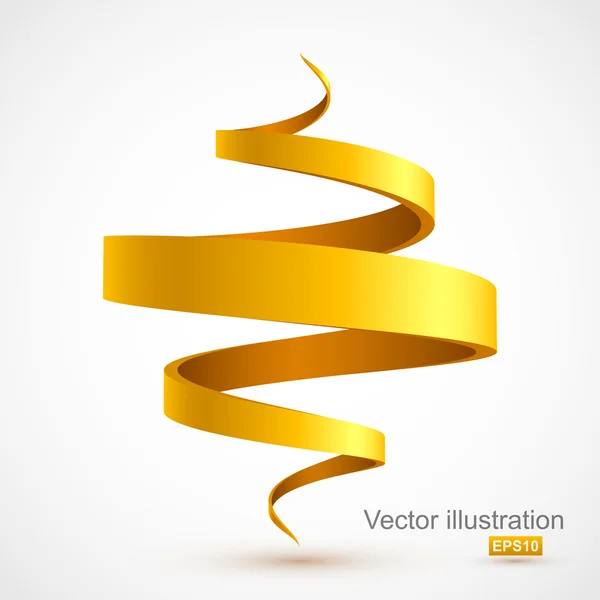 Yellow spiral ribbon Royalty Free Stock Vectors