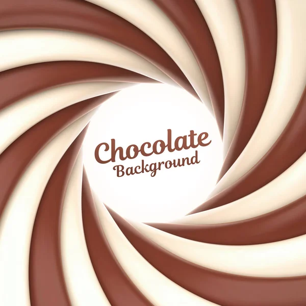 Cioccolato vortice sfondo con posto per il vostro contenuto — Vettoriale Stock