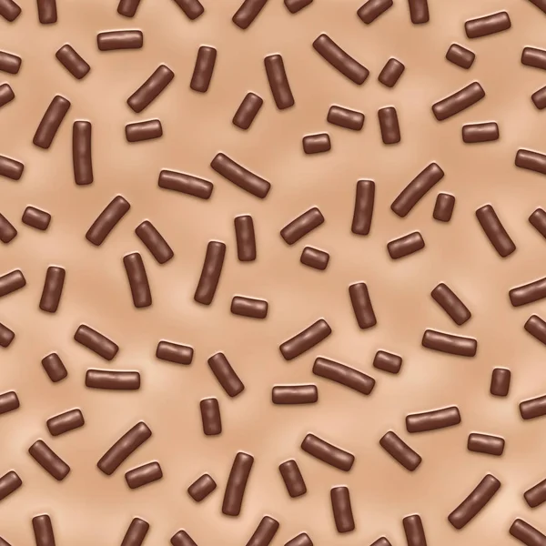 많은 초콜릿 뿌리와 완벽 한 패턴 — 스톡 벡터