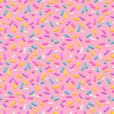 Birçok dekoratif sprinkles ile Seamless Modeli