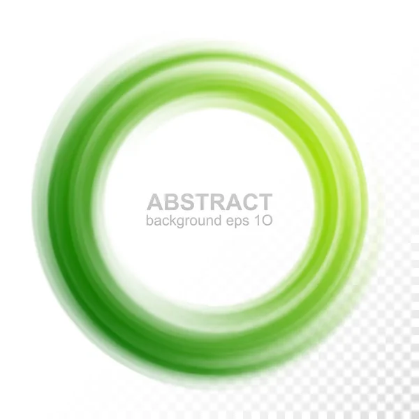 Abstracte transparant groen swirl cirkel — Stockvector