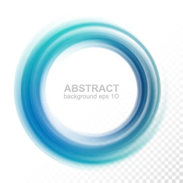 Lingkaran swirl biru transparan abstrak - Stok Vektor