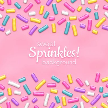 Birçok dekoratif sprinkles ile sorunsuz arka plan