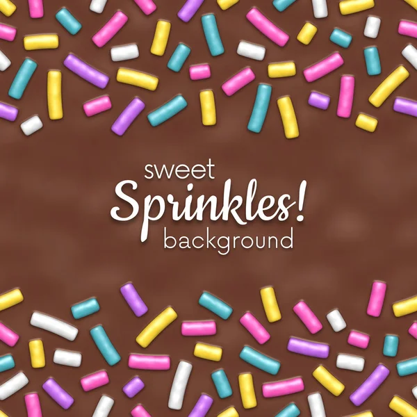 Nahtloser Hintergrund aus Schokolade Donut Glasur mit dekorativen Streusel — Stockvektor
