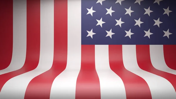 Studiokulisse mit Flagge der USA — Stockvektor