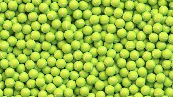 Grande pilha de bolas de tênis —  Vetores de Stock