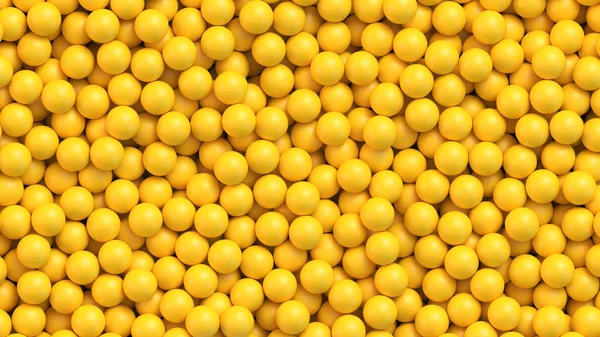 Gele ballen achtergrond. Realistische vectorachtergrond — Stockvector