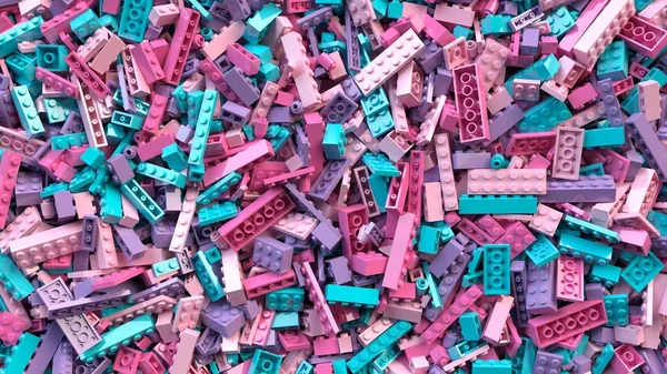 Kolorowe słodkie cegły zabawki tło — Zdjęcie stockowe