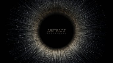 Parlayan parçacıkların olduğu ışınlar ya da çizgiler kara delikten uçar. Renk değiştirmek kolay