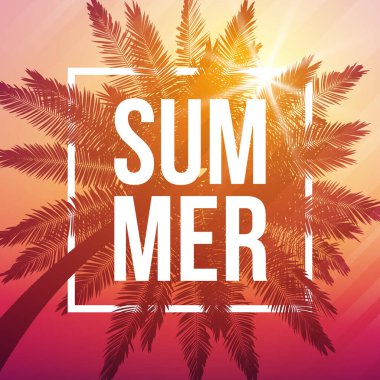 El ve çerçeve ile yaz alacakaranlık arkaplanı