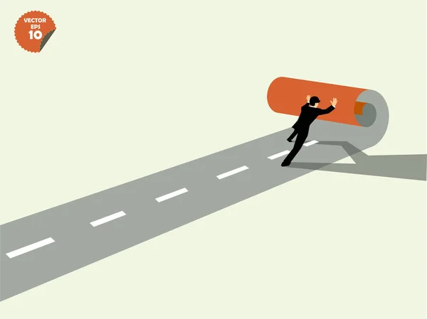 iş adamı başarı, iş başarı kavramı için kendi yol oluşturma