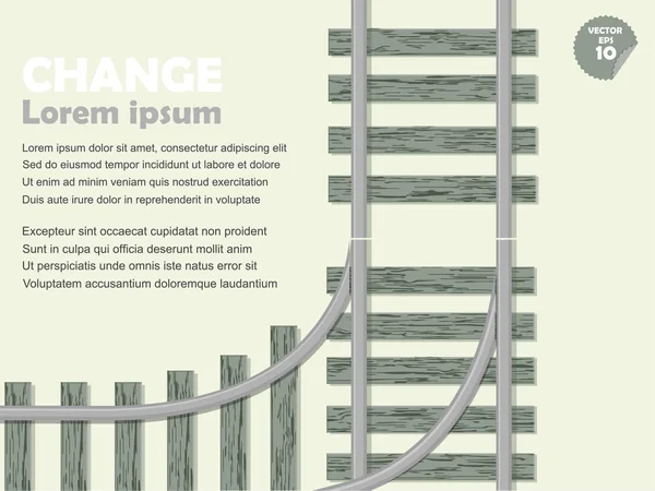 Infographic kavramı, şant demiryolu — Stok Vektör