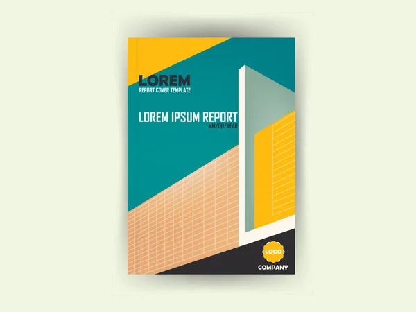 Kapak kitap broşür ve ilan ve poster tasarım şablonu, iş raporu için arka plan — Stok Vektör