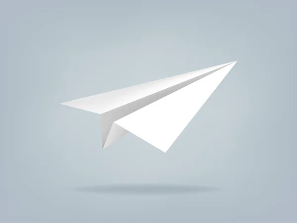 Beautiful realistic illustration of paper plane — Stock Vector