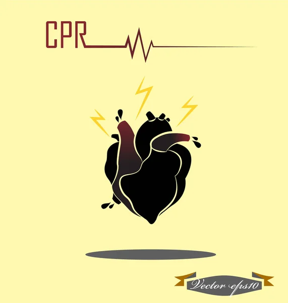 Ábrán látható tervezési vektor CPR — Stock Vector