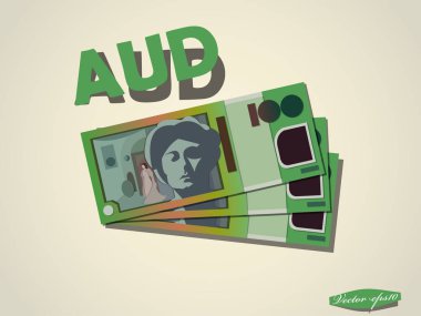 Avustralya Doları para kağıt en az vektör grafik tasarım
