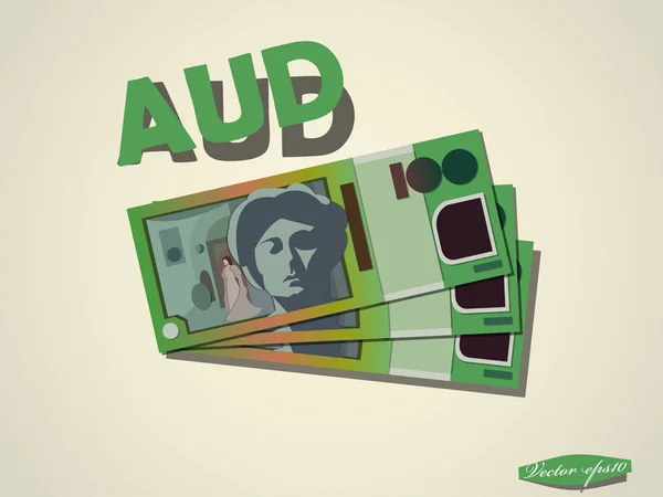 Avustralya Doları para kağıt en az vektör grafik tasarım