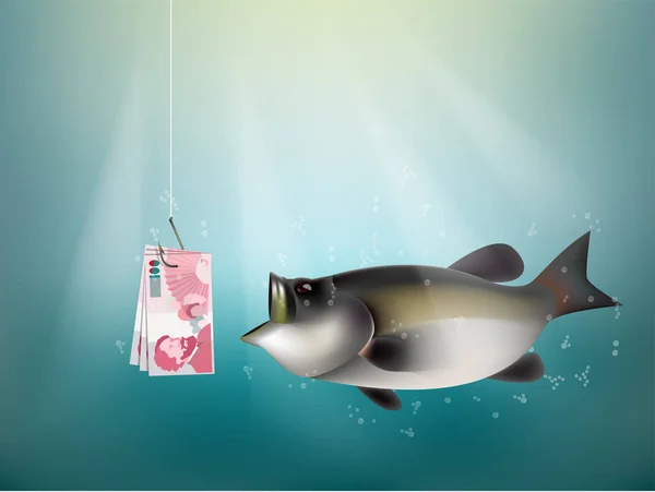 Βελγικό φράγκο χρήματα χαρτί ψάρια γάντζο, αλιεία χρησιμοποιώντας μετρητά χρήματα Βελγικό φράγκο ως δόλωμα, Βέλγιο επενδυτικό κίνδυνο ιδέα — Διανυσματικό Αρχείο