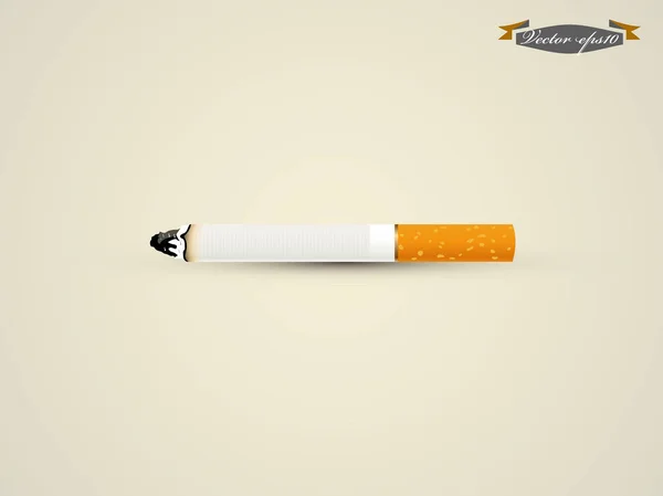 Diseño gráfico realista vector de cigarrillo — Vector de stock