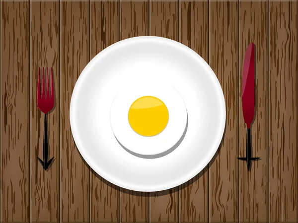 Реалистичный графический вектор дизайна верхнего вида яиц на деревянном столе — стоковый вектор