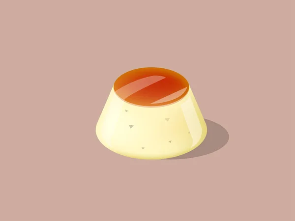 Vacker design av vaniljsås, färgglada dessert konceptdesign — Stock vektor