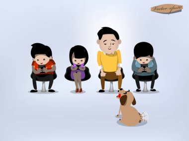 cep telefonları internet üzerinden sosyalleşme kullanan kişiler, akıllı telefon kavram bağımlısı.