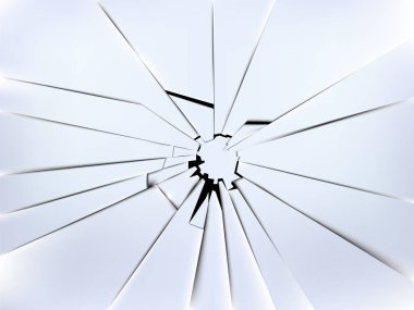 gerçekçi kırık pencerenin cam vektör