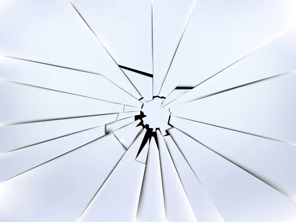 Vecteur de verre de fenêtre brisée réaliste — Image vectorielle