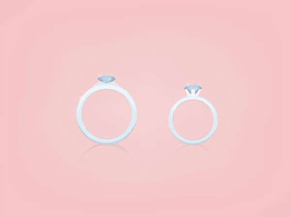 Beautiful graphic design of wedding ring,wedding concept design — Stock Vector