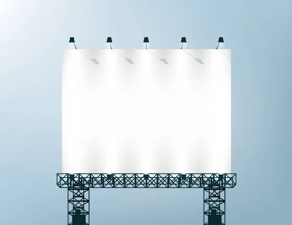 Reális illusztráció vektor üres óriásplakát, reklám, grafikai tervezés fogalmának üres billboard — Stock Vector