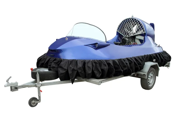 L'hovercraft sul rimorchio per il trasporto . — Foto Stock