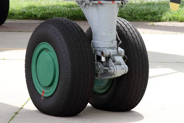 Landing gear of a modern aircraft.