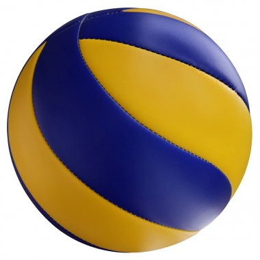 Mavi-sarı voleybol topu.